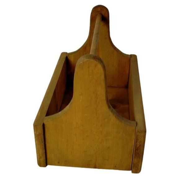 Vintage Beanies Handmade Wooden Toolbox Storage with Handle 13 x 8 in - Picture 5 of 8